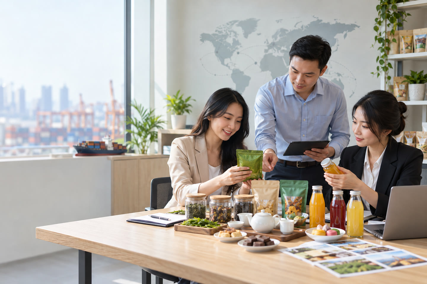 Đội ngũ Sơn Trường trao đổi và đánh giá mẫu sản phẩm